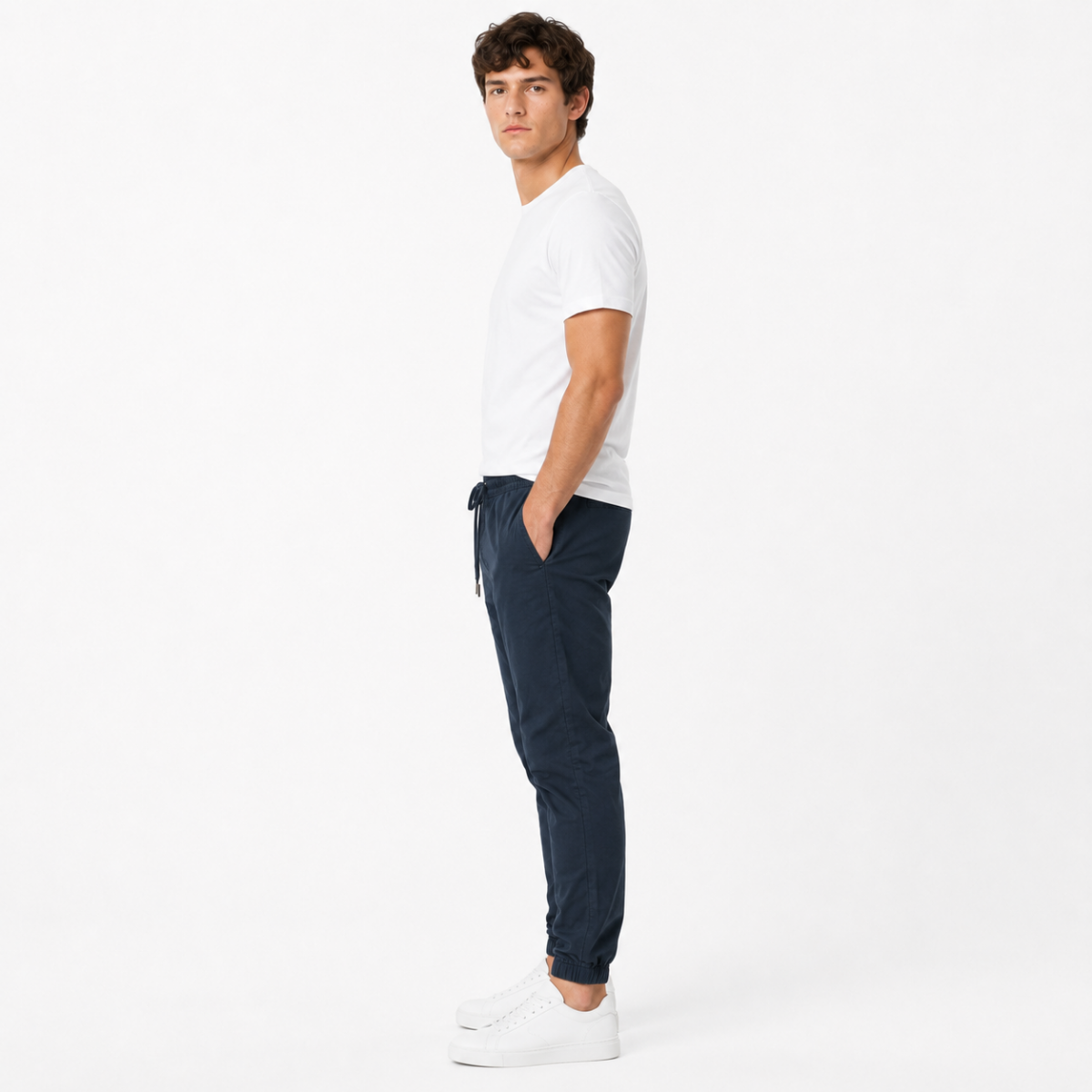 Men's Deep Indigo Denim Joggers(INSIDE)