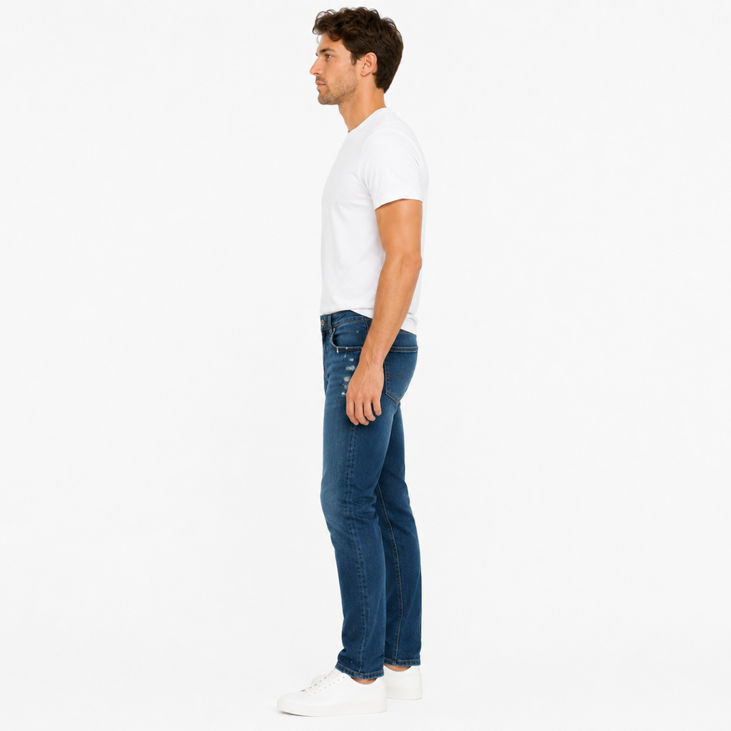 Men's Essential Slim-Fit Blue Jeans(INSIDE)