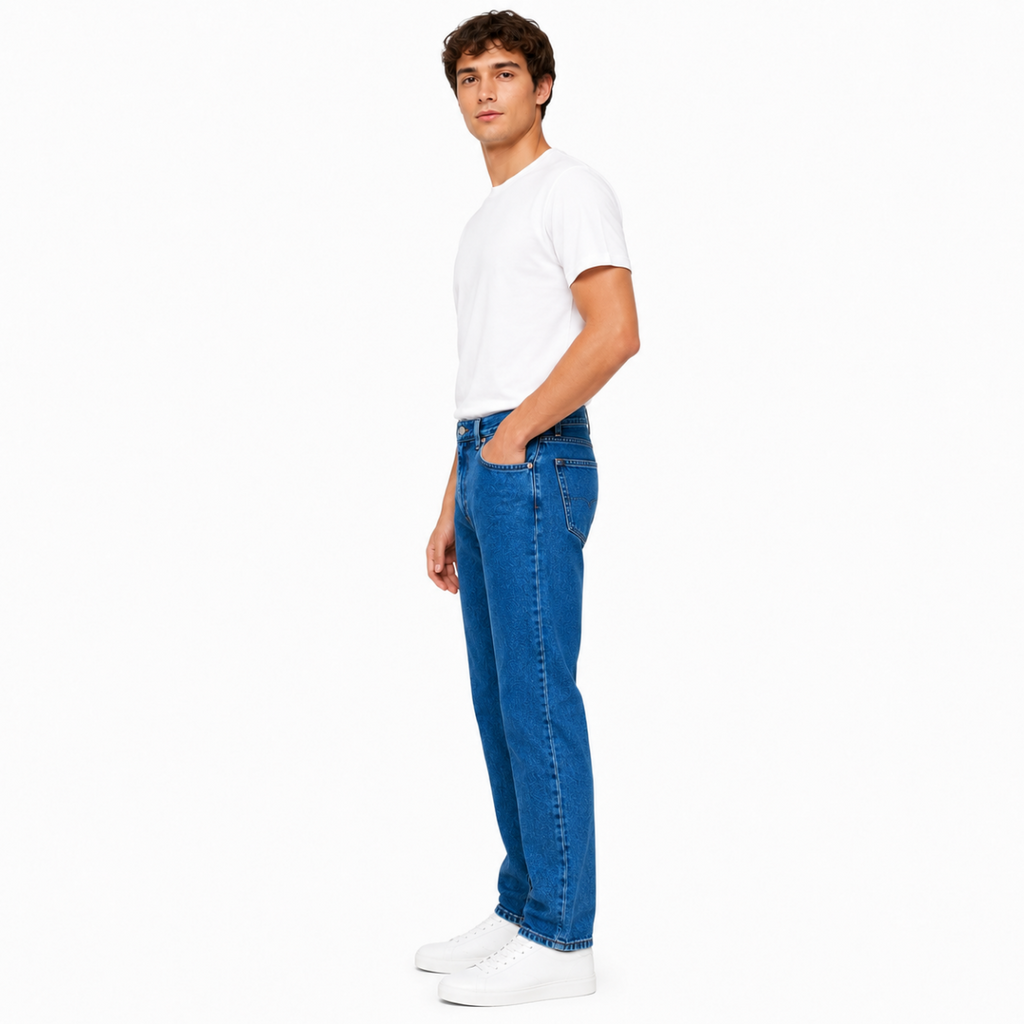 Men's Classic Stonewash Straight-Fit Jeans(INSIDE)