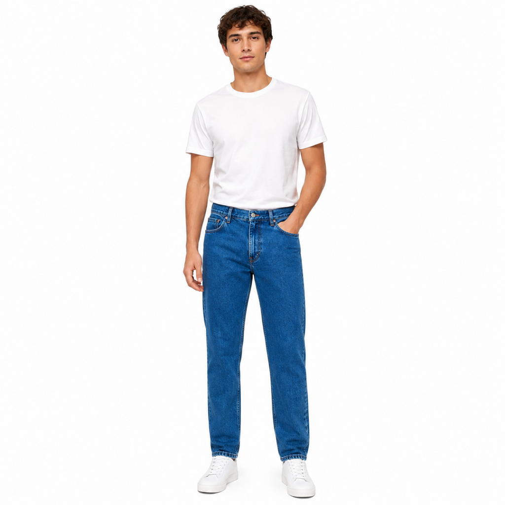 Men's Classic Stonewash Straight-Fit Jeans(INSIDE)