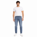 Men's Light Blue Distressed Slim Jeans(INSIDE)