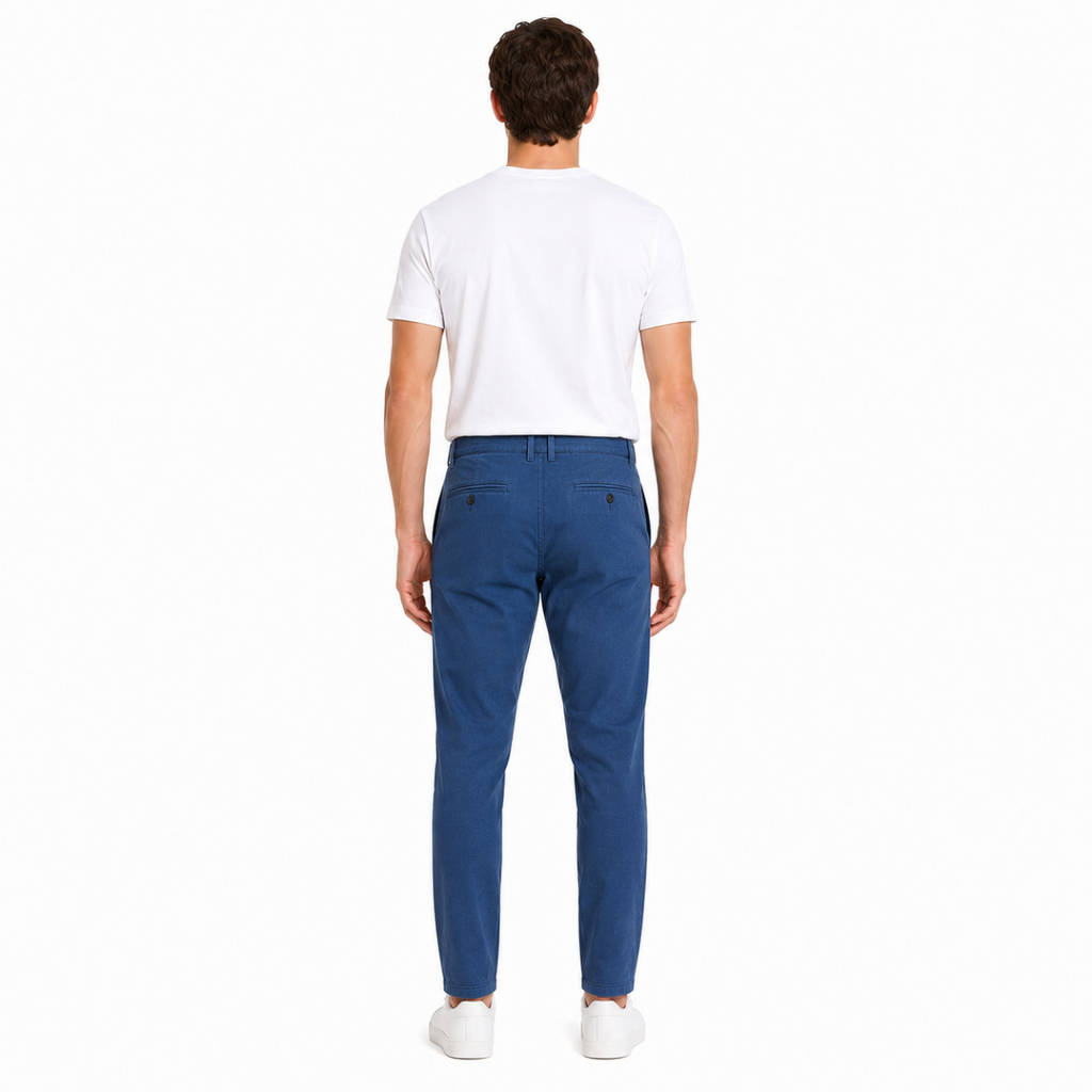 Men's Indigo Blue Chino Pants(INSIDE)