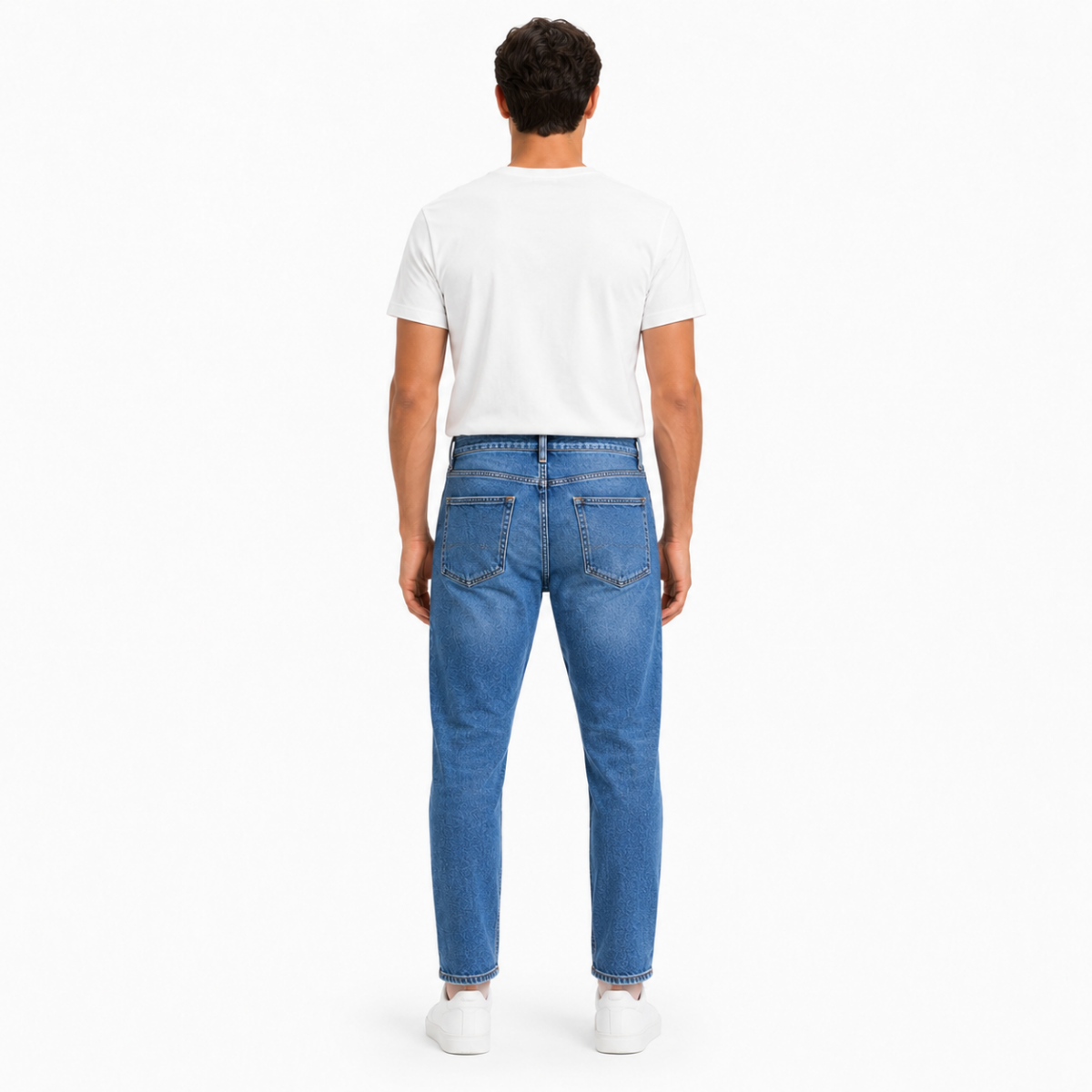 Men's Light Blue Slim Clean Jeans(INSIDE)