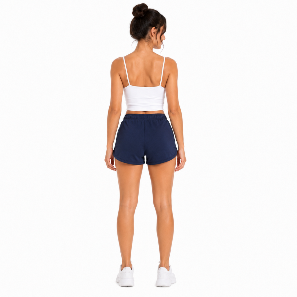 Women's Navy Athletic Lounge Shorts(INSIDE)