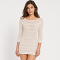 Camel Brown Draped Wrap Blazer Mini Dress(GUESS)