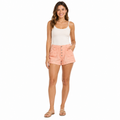 Women's Peach Denim Shorts(INSIDE)