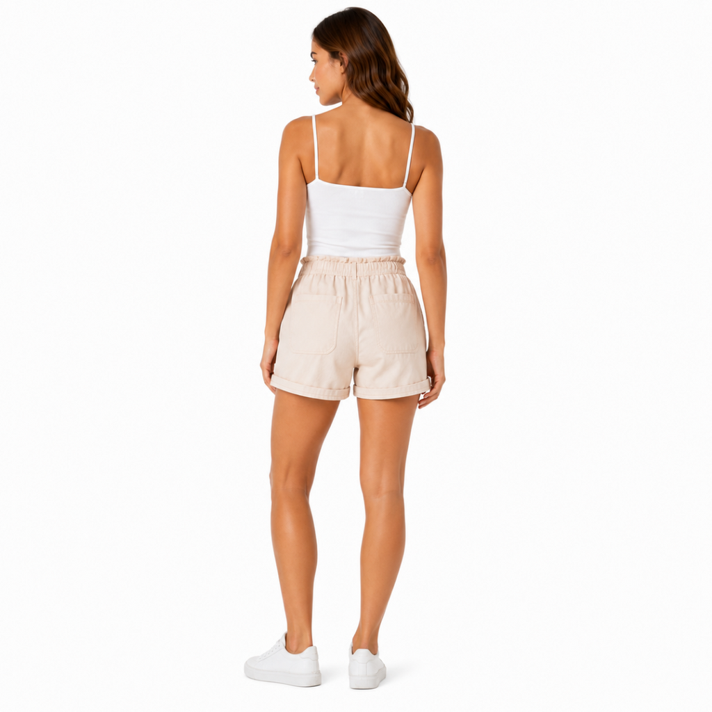 Women's Casual Beige Shorts(INSIDE)