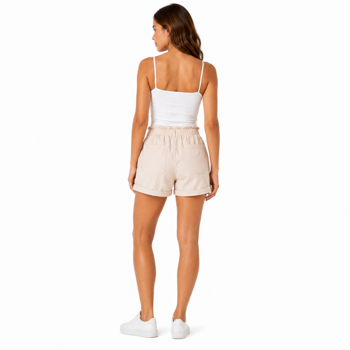 Women's Casual Beige Shorts(INSIDE)