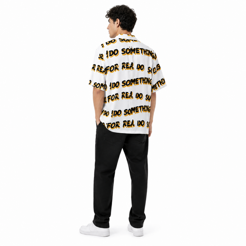 Men's White Graphic Shirt(INSIDE)