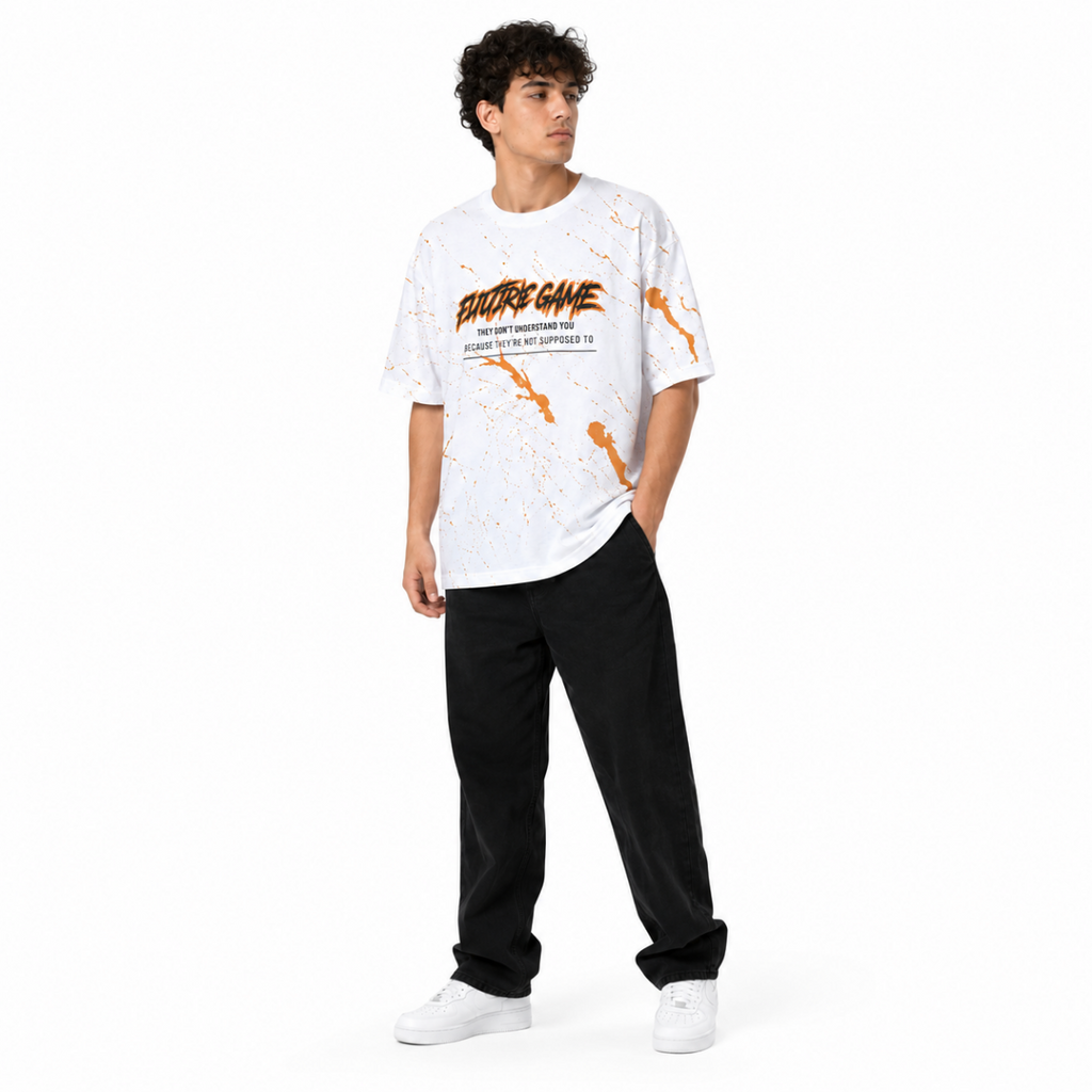 Men's White Graphic T-Shirt(INSIDE)