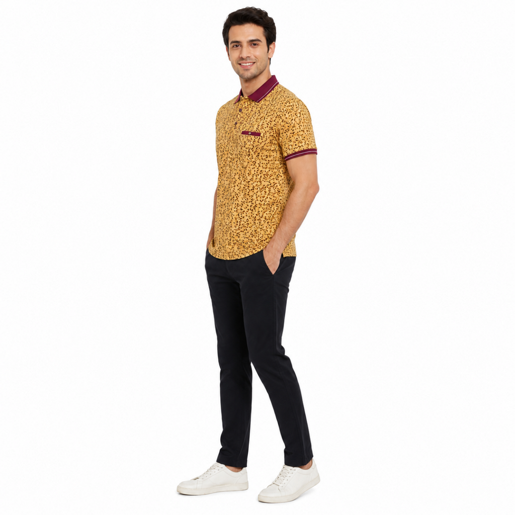 Men's Patterned Polo Shirt(INSIDE)