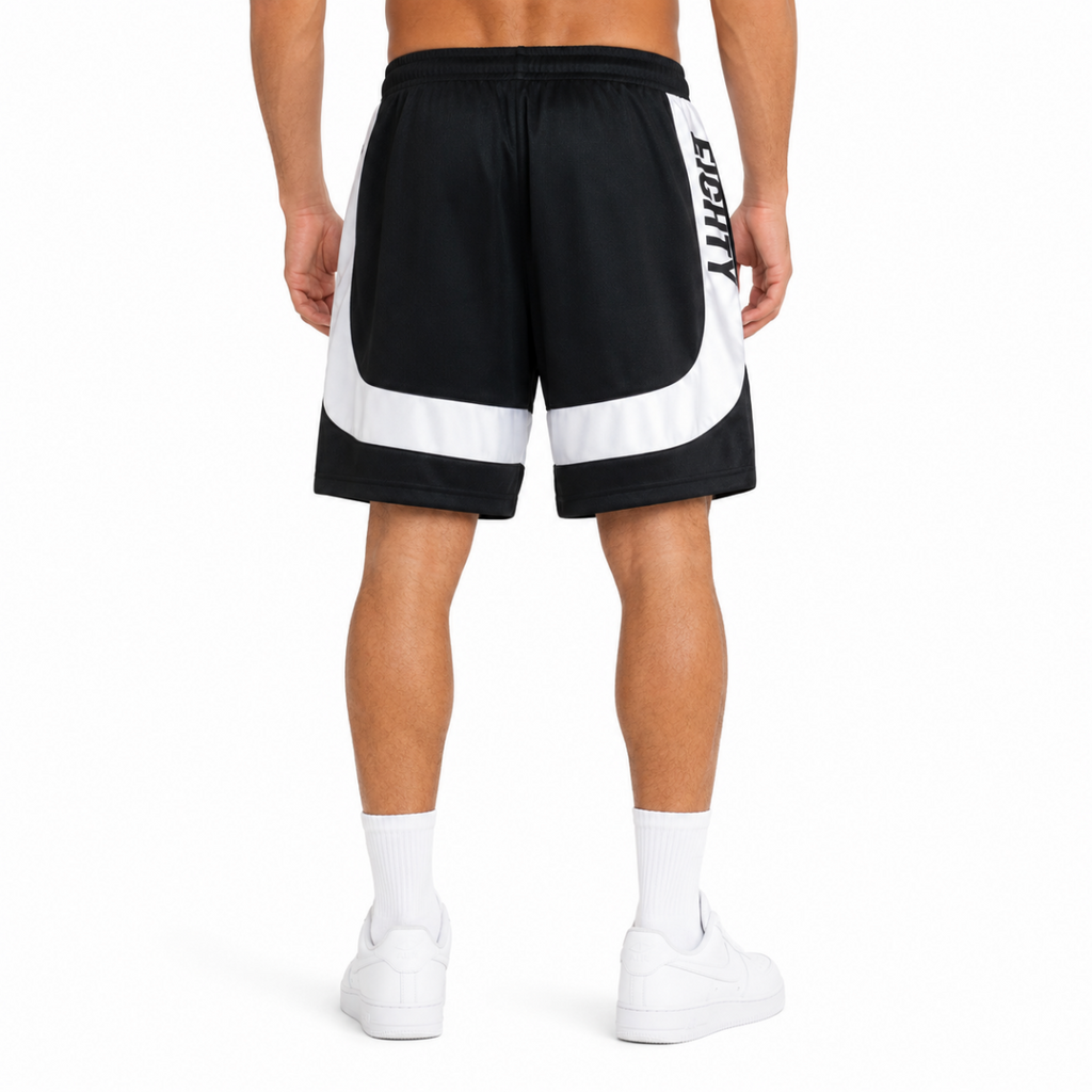 Men's Black Cotton Shorts (INSIDE)