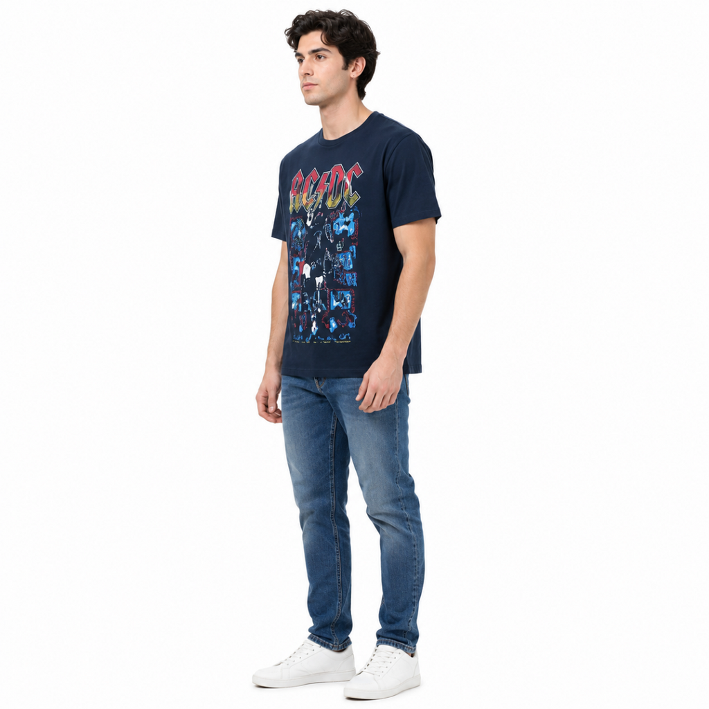 Men's Black Graphic T-Shirt(INSIDE)
