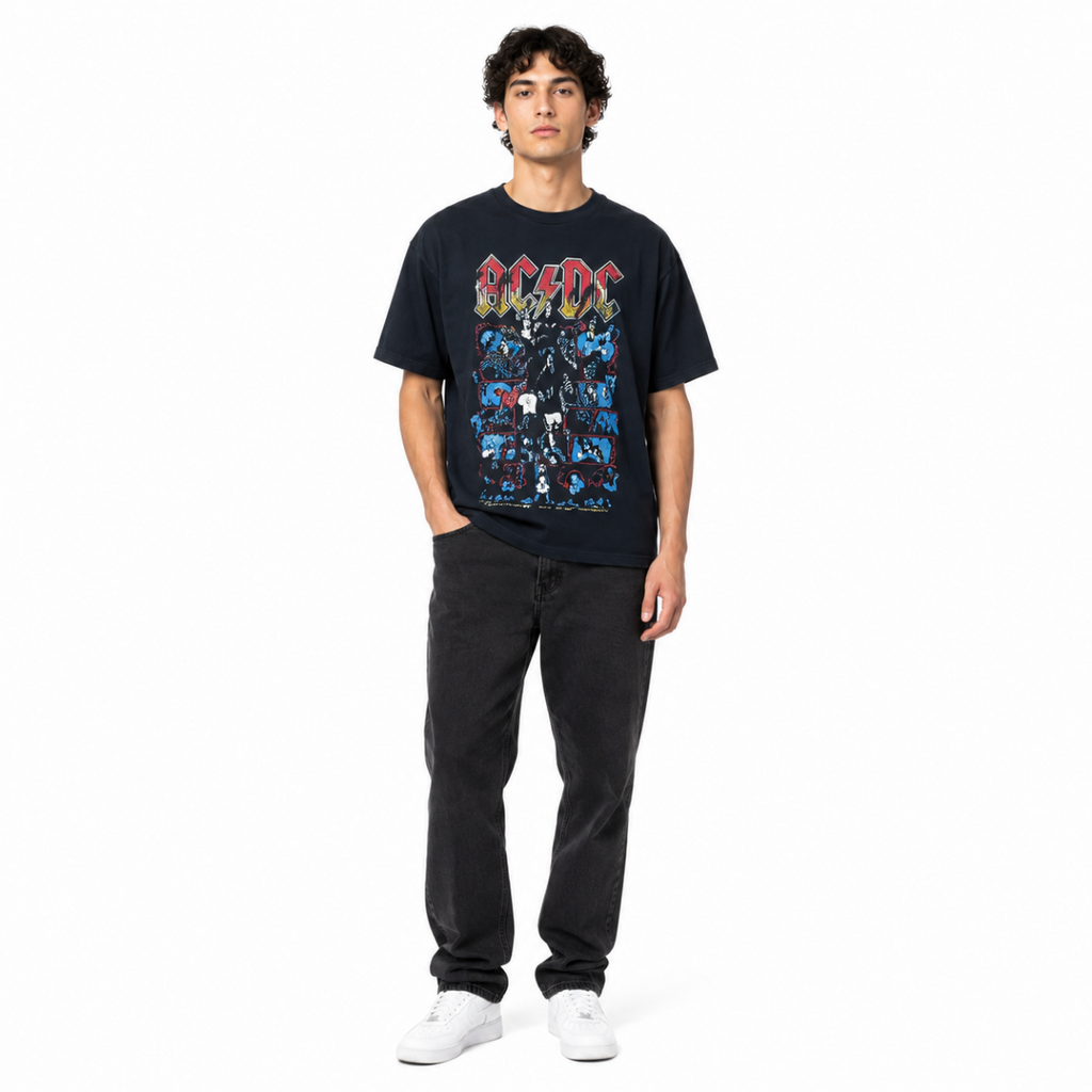 Men's Black Graphic T-Shirt(INSIDE)