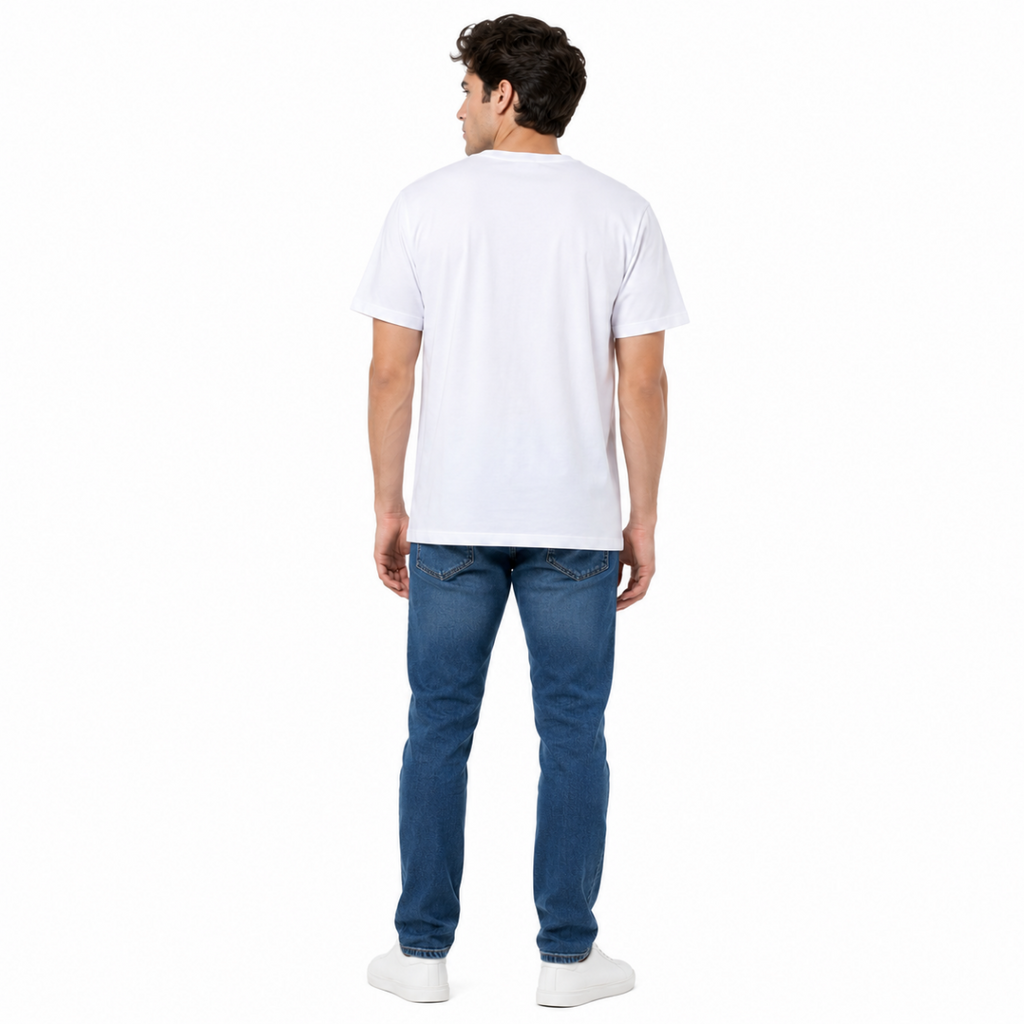 Men's White Graphic T-Shirt(INSIDE)