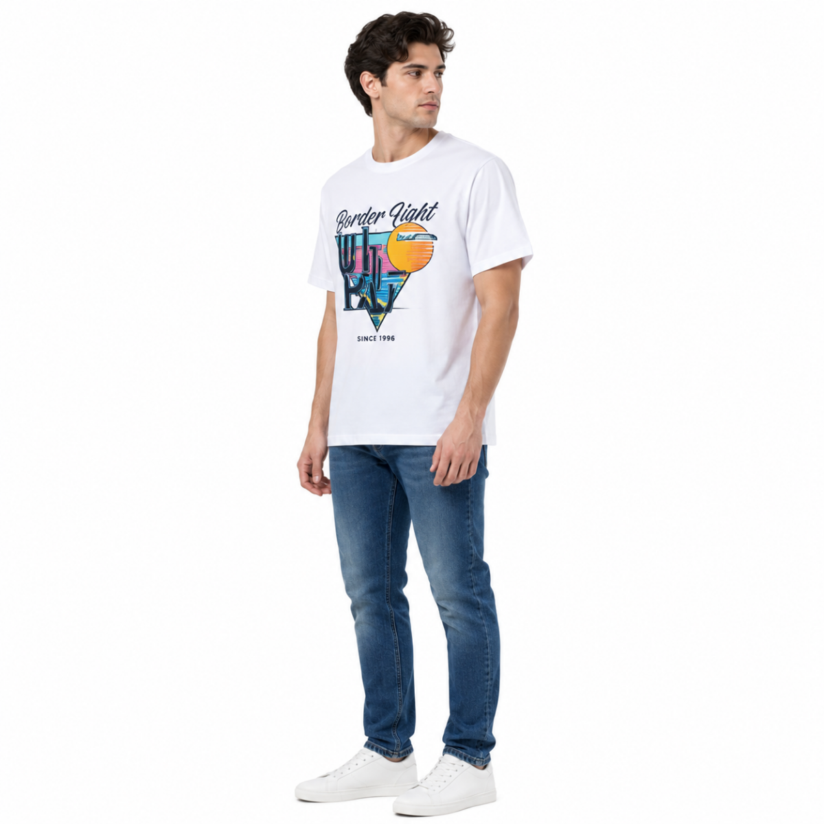 Men's White Graphic T-Shirt(INSIDE)