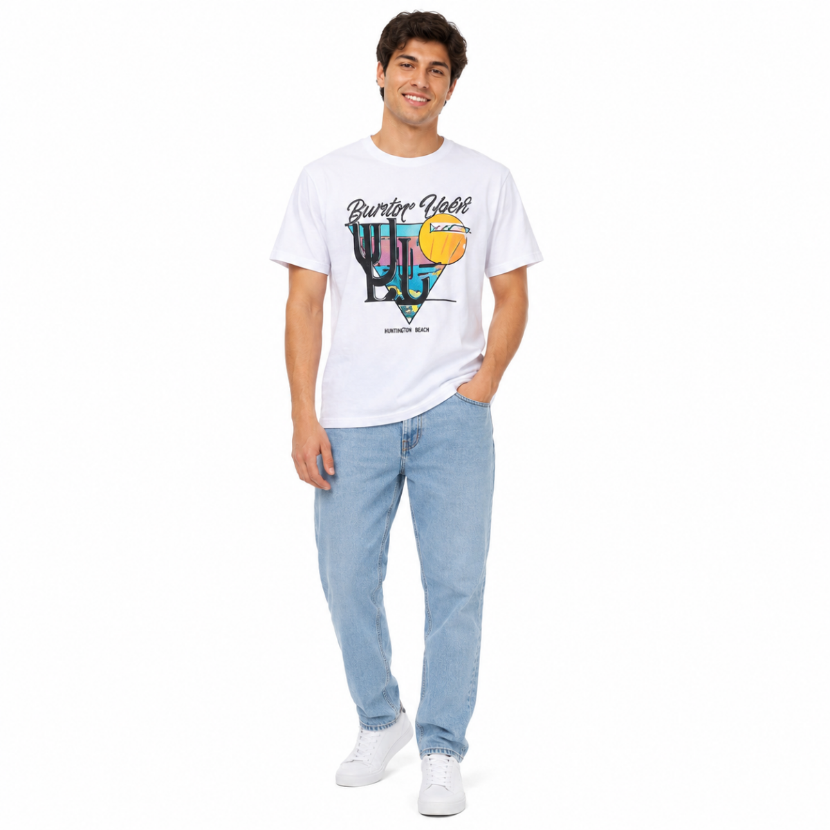 Men's White Graphic T-Shirt(INSIDE)