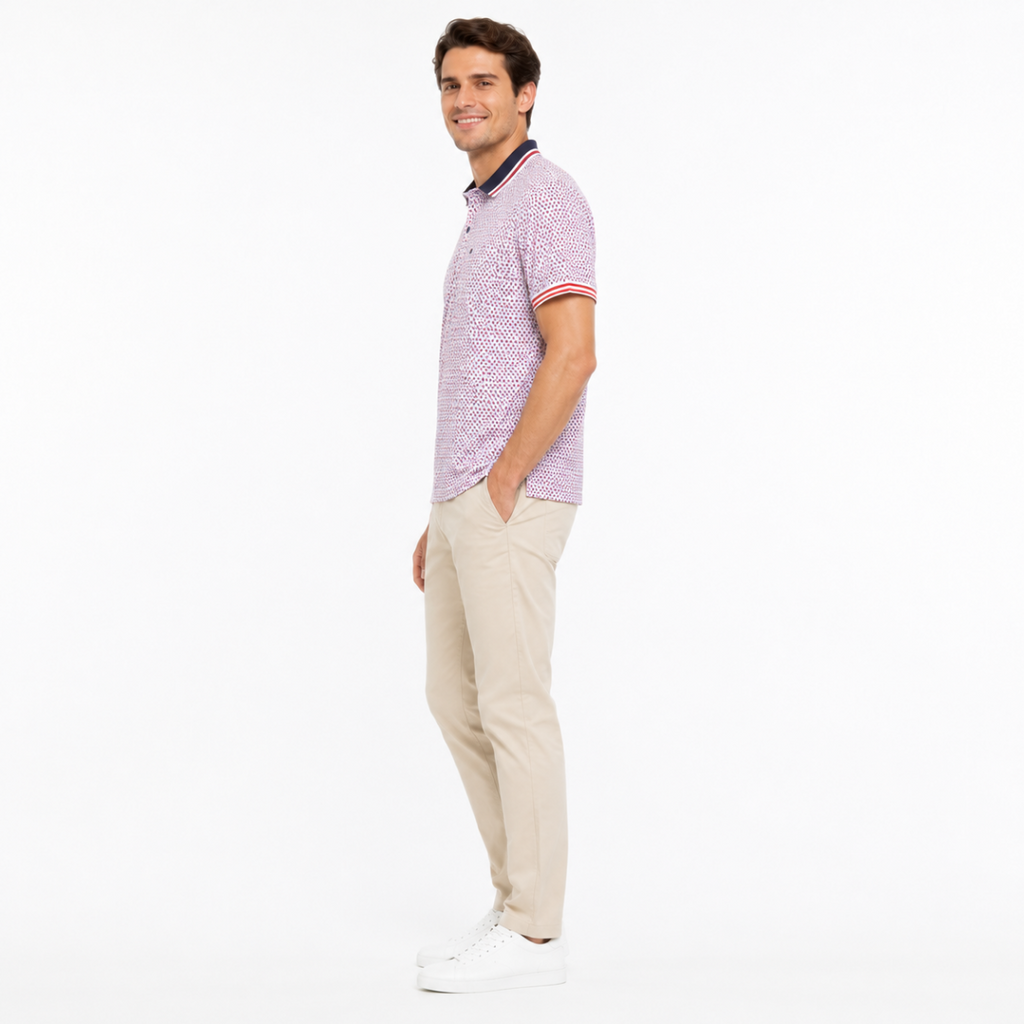 Men's Patterned Polo Shirt(INSIDE)
