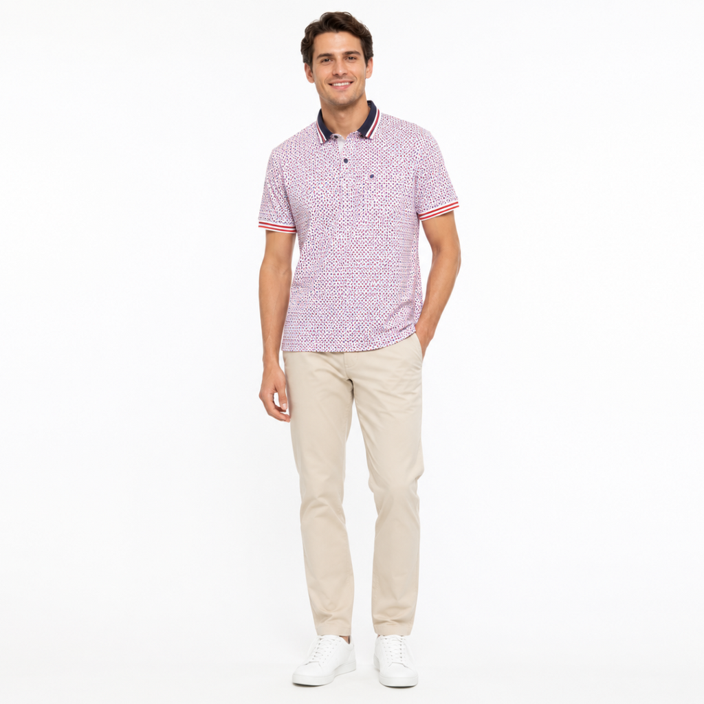 Men's Patterned Polo Shirt(INSIDE)