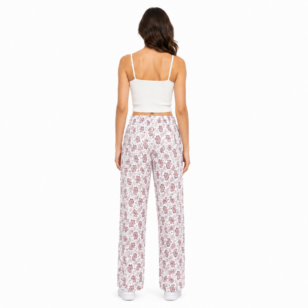 Women's Patterned Wide-Leg Pants