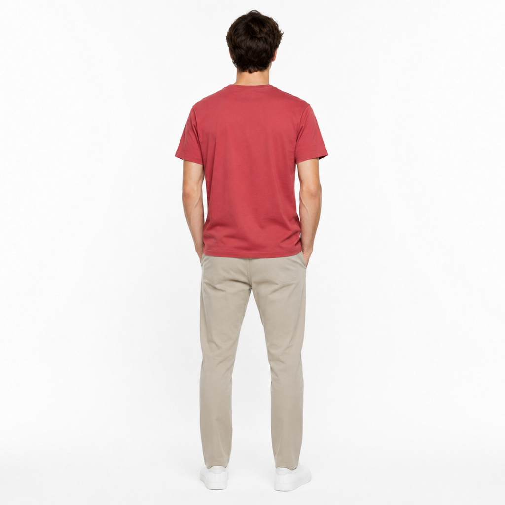 Men's Dark Red Graphic T-Shirt