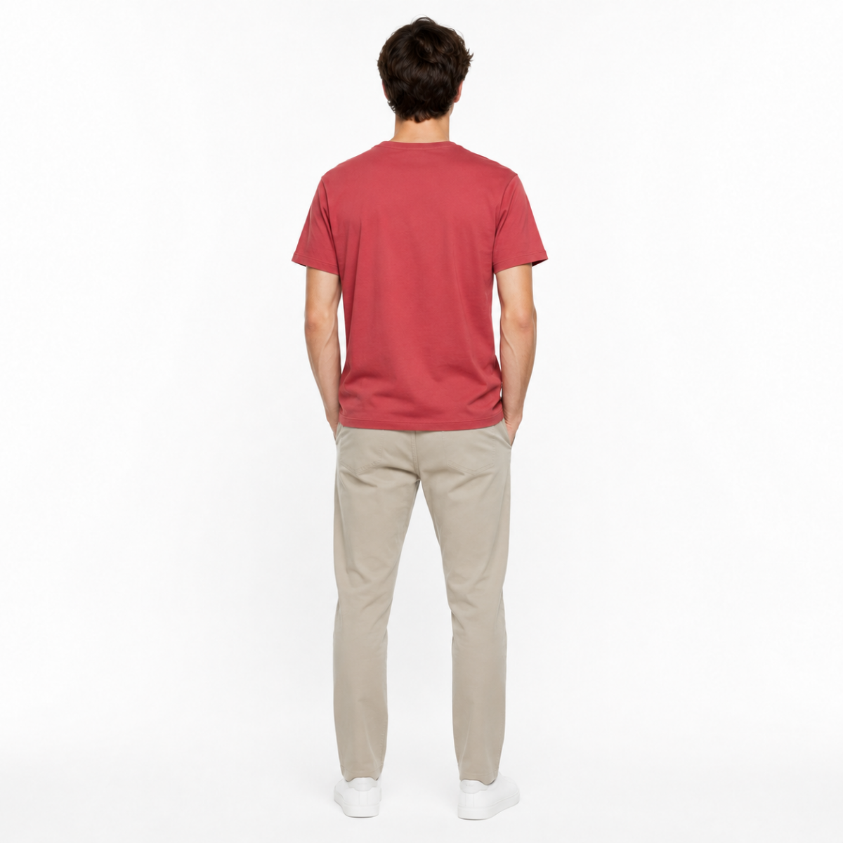 Men's Dark Red Graphic T-Shirt