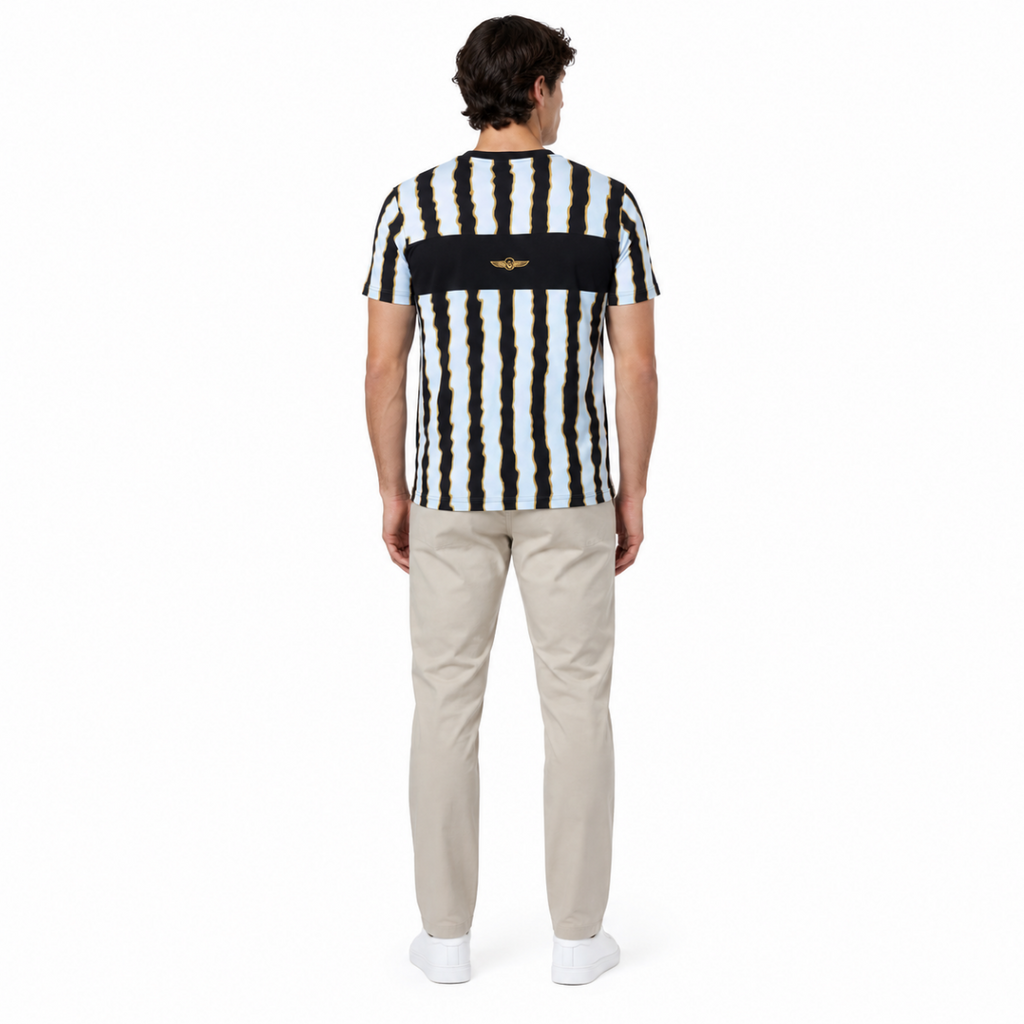 Men's Black Striped T-Shirt