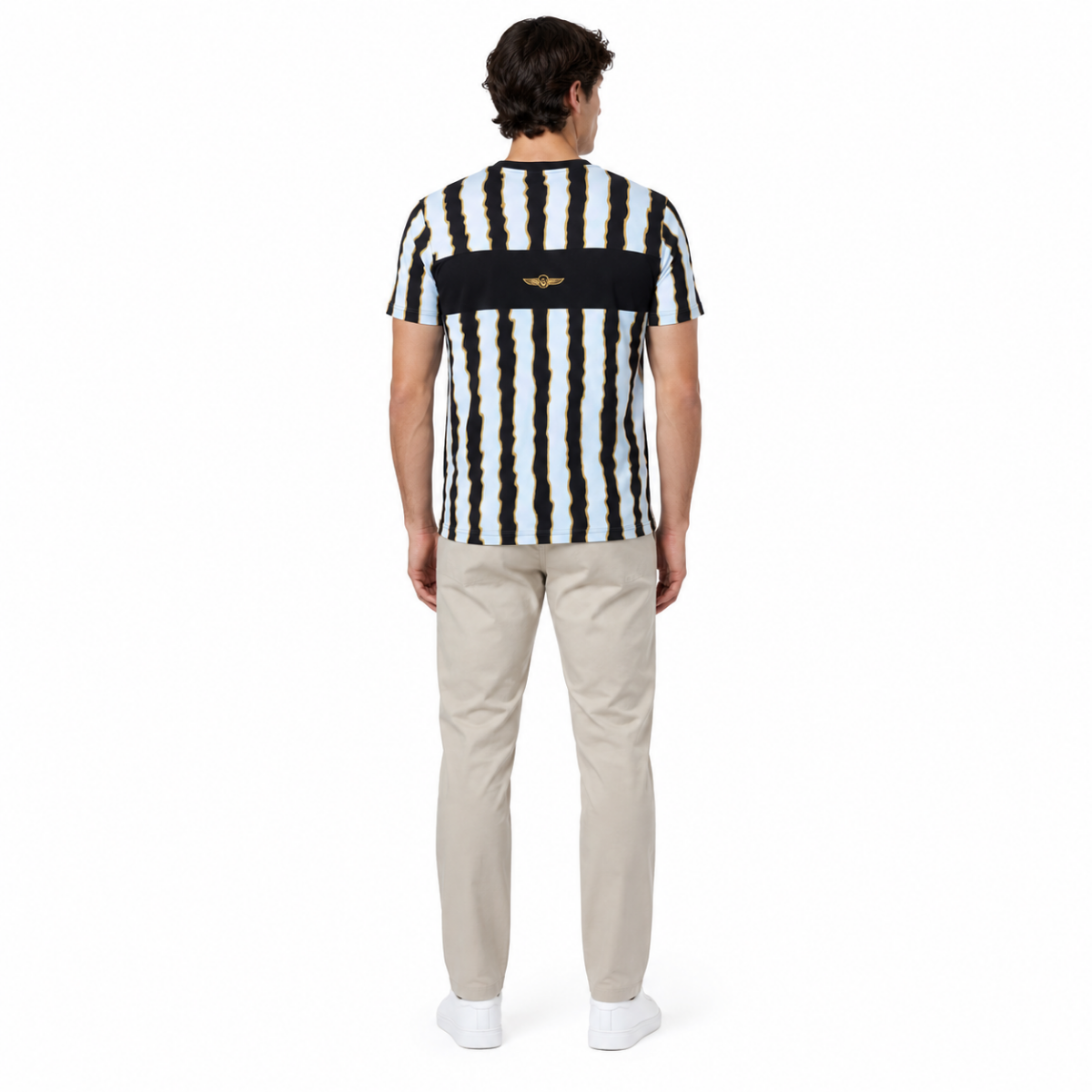 Men's Black Striped T-Shirt