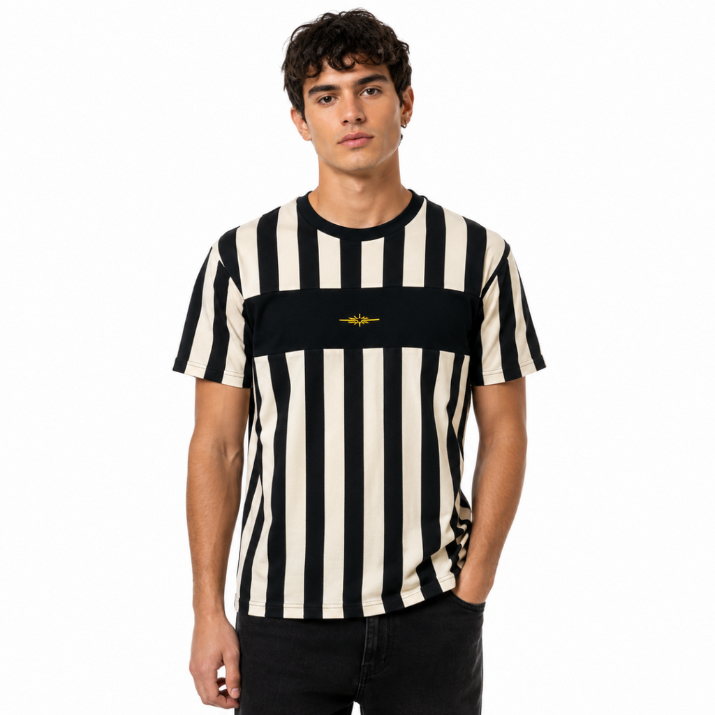 Men's Black Striped T-Shirt