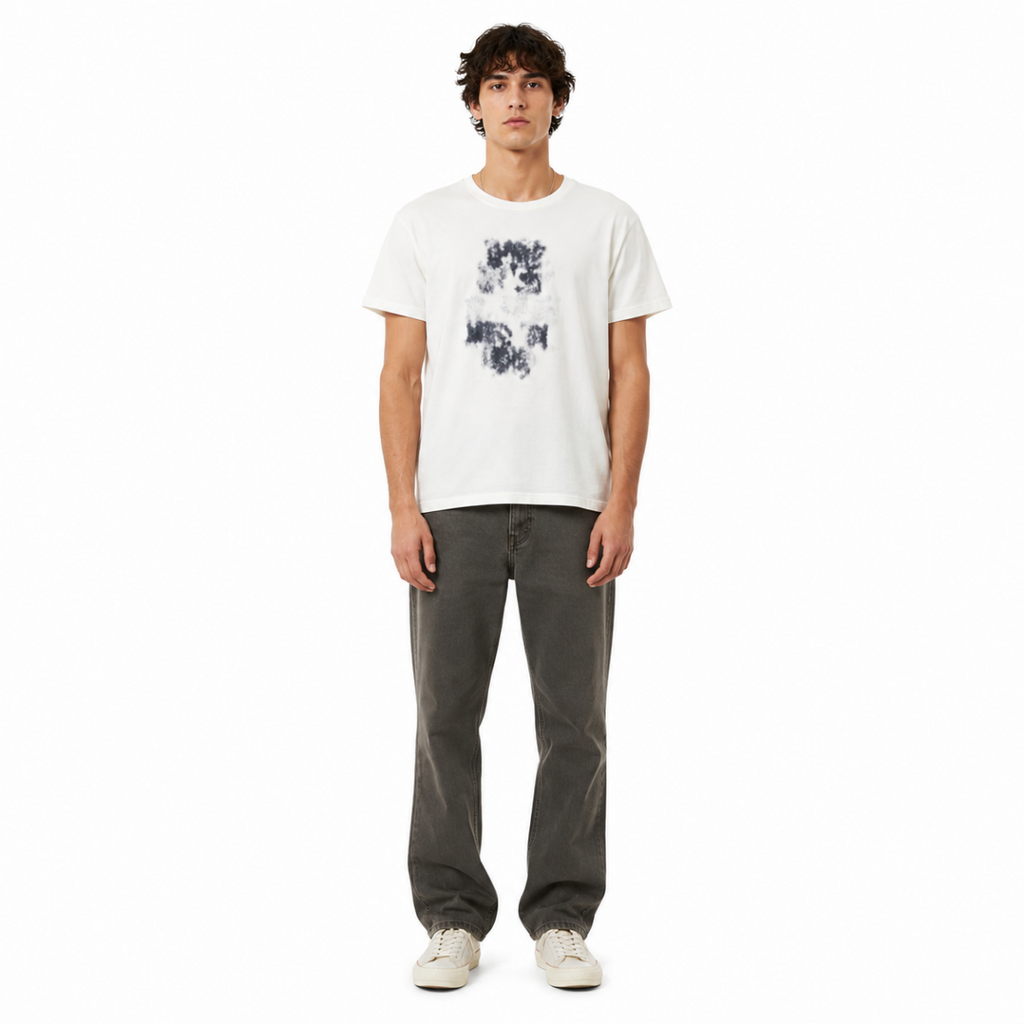 Men's White Graphic T-Shirt