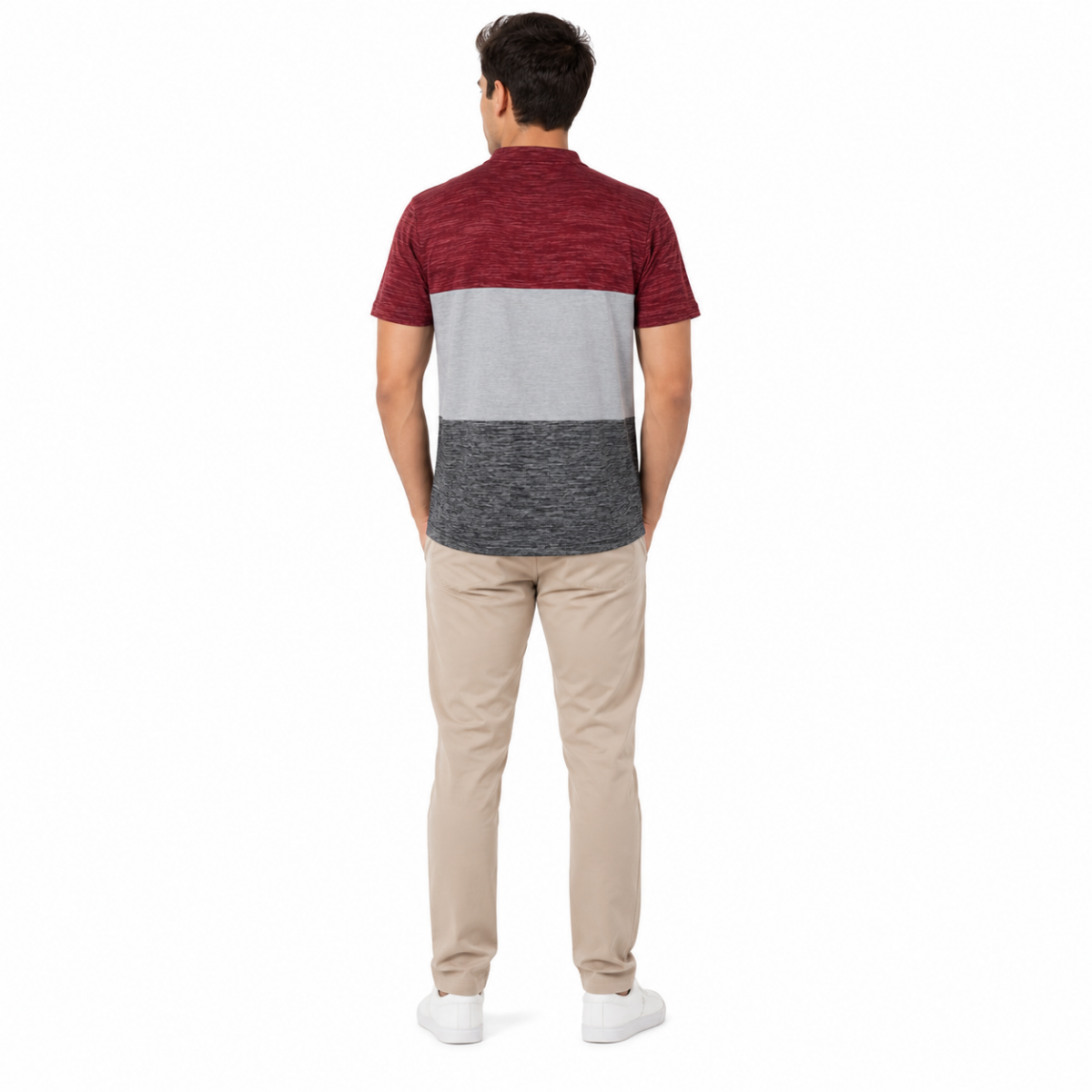 Men's Colorblock Henley T-Shirt