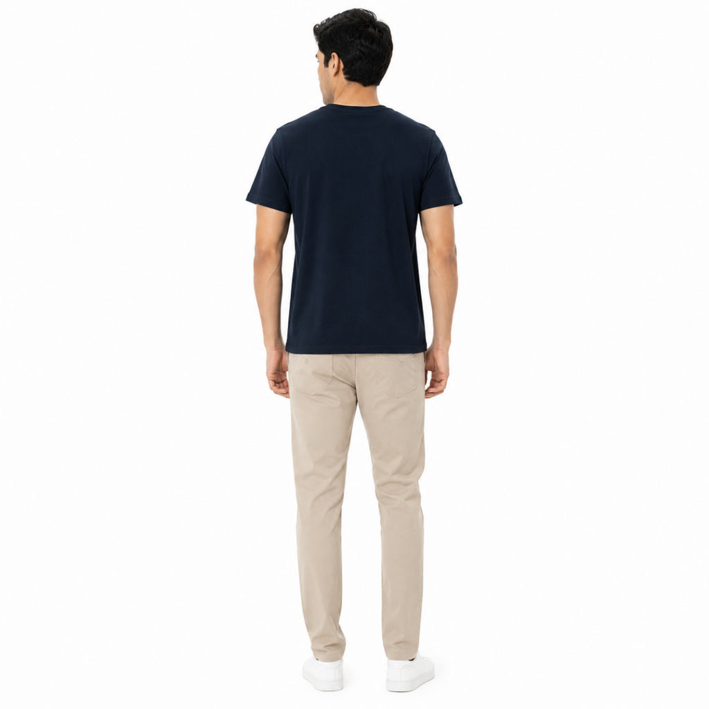 Men's Navy Printed T-Shirt
