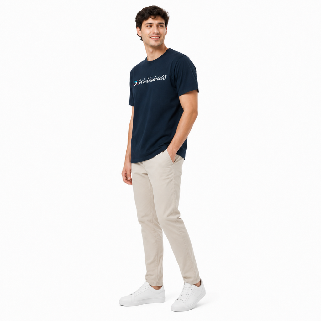 Men's Navy Printed T-Shirt