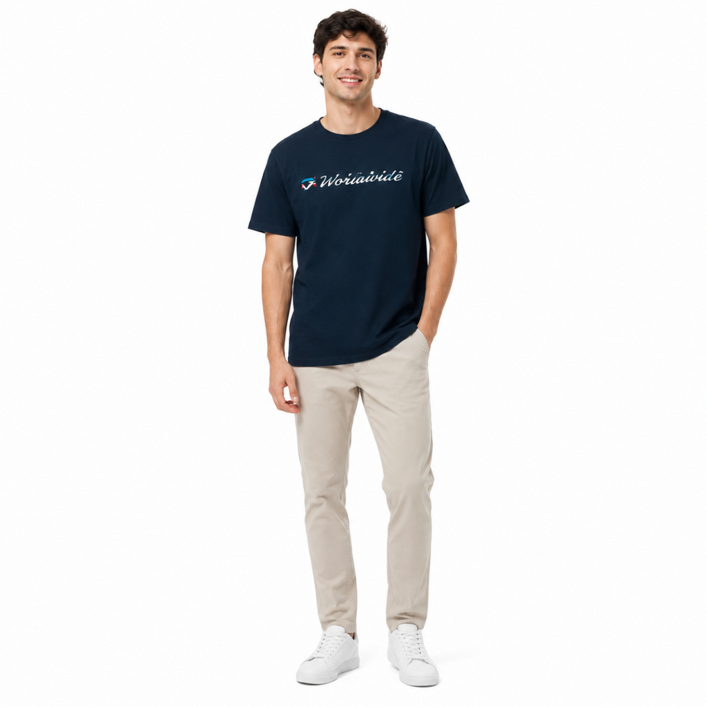 Men's Navy Printed T-Shirt