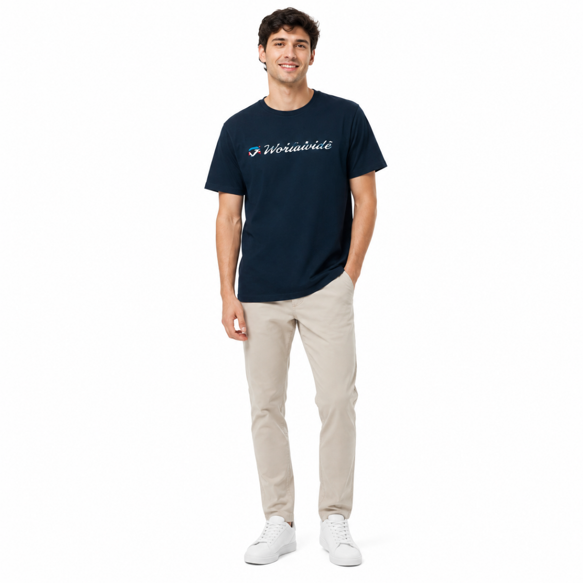 Men's Navy Printed T-Shirt