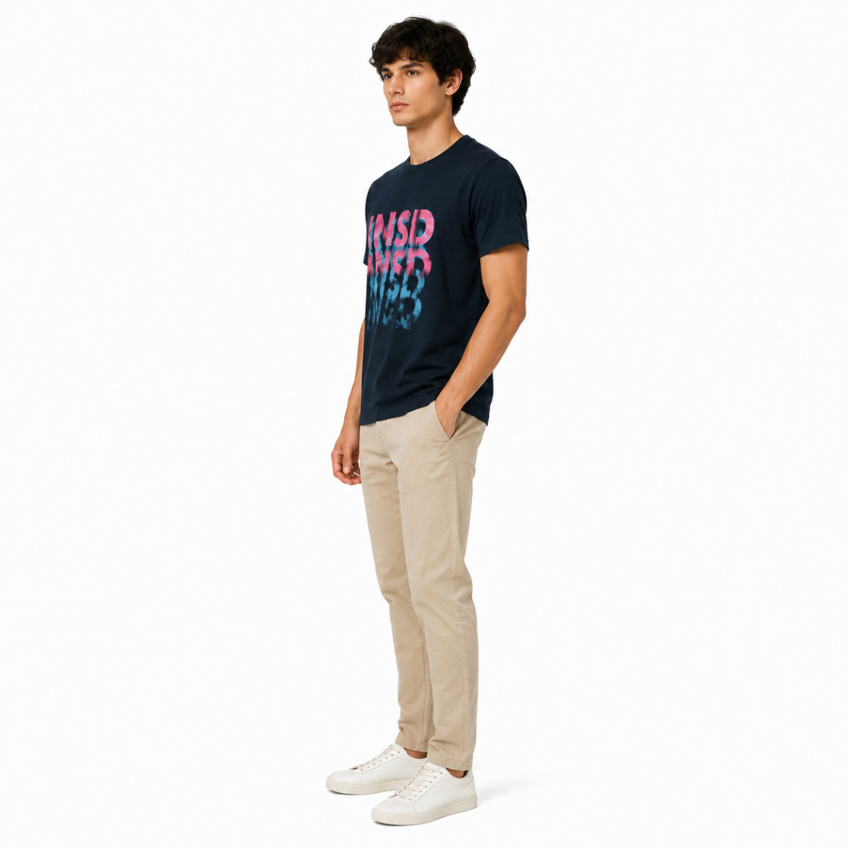 Men's Navy Graphic T-Shirt