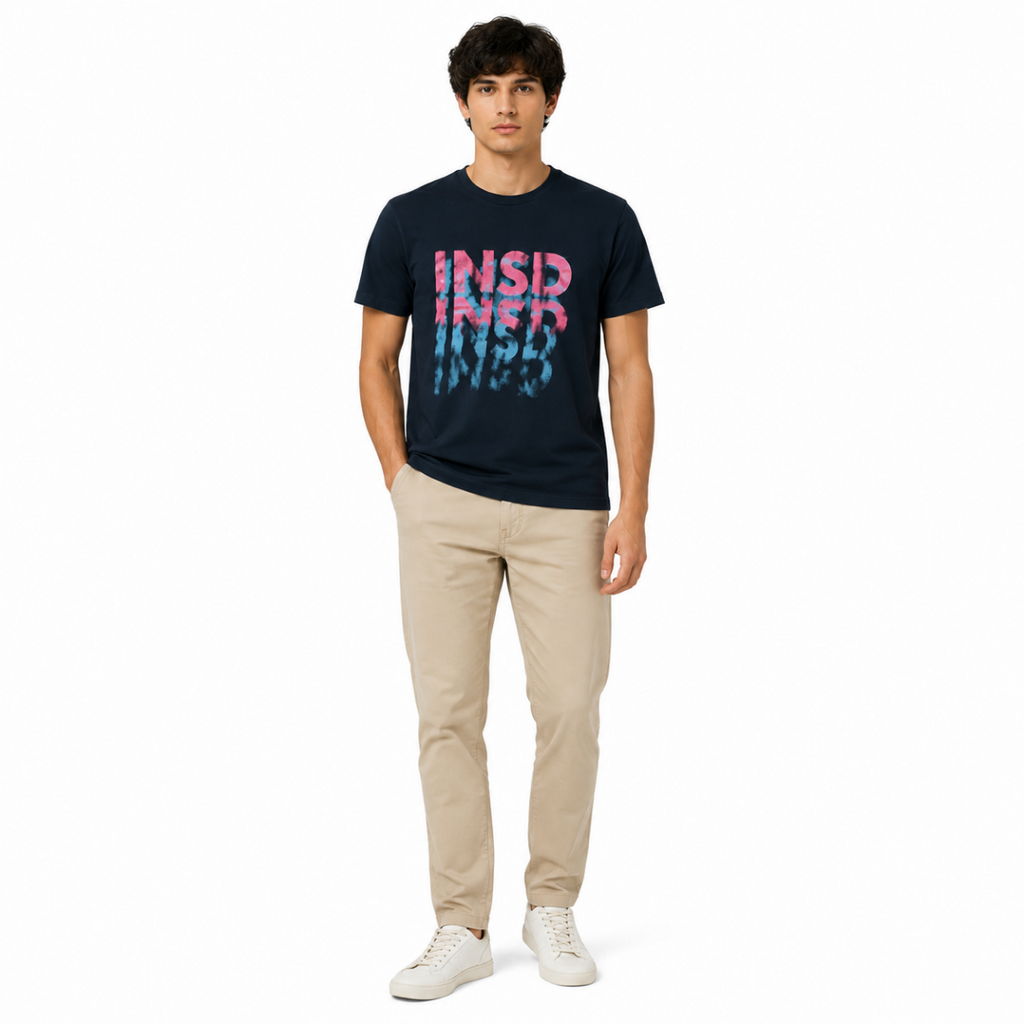Men's Navy Graphic T-Shirt
