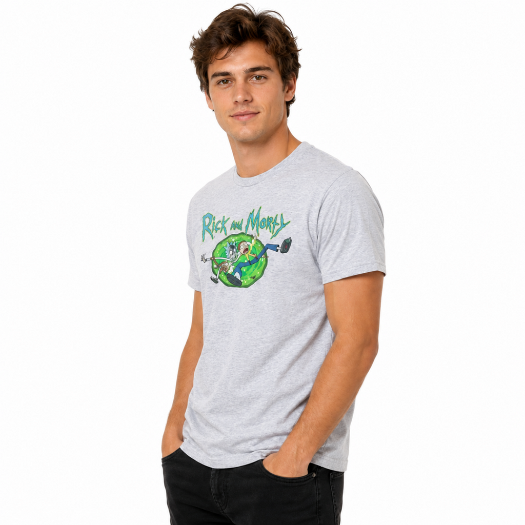 Men's Grey Printed T-Shirt