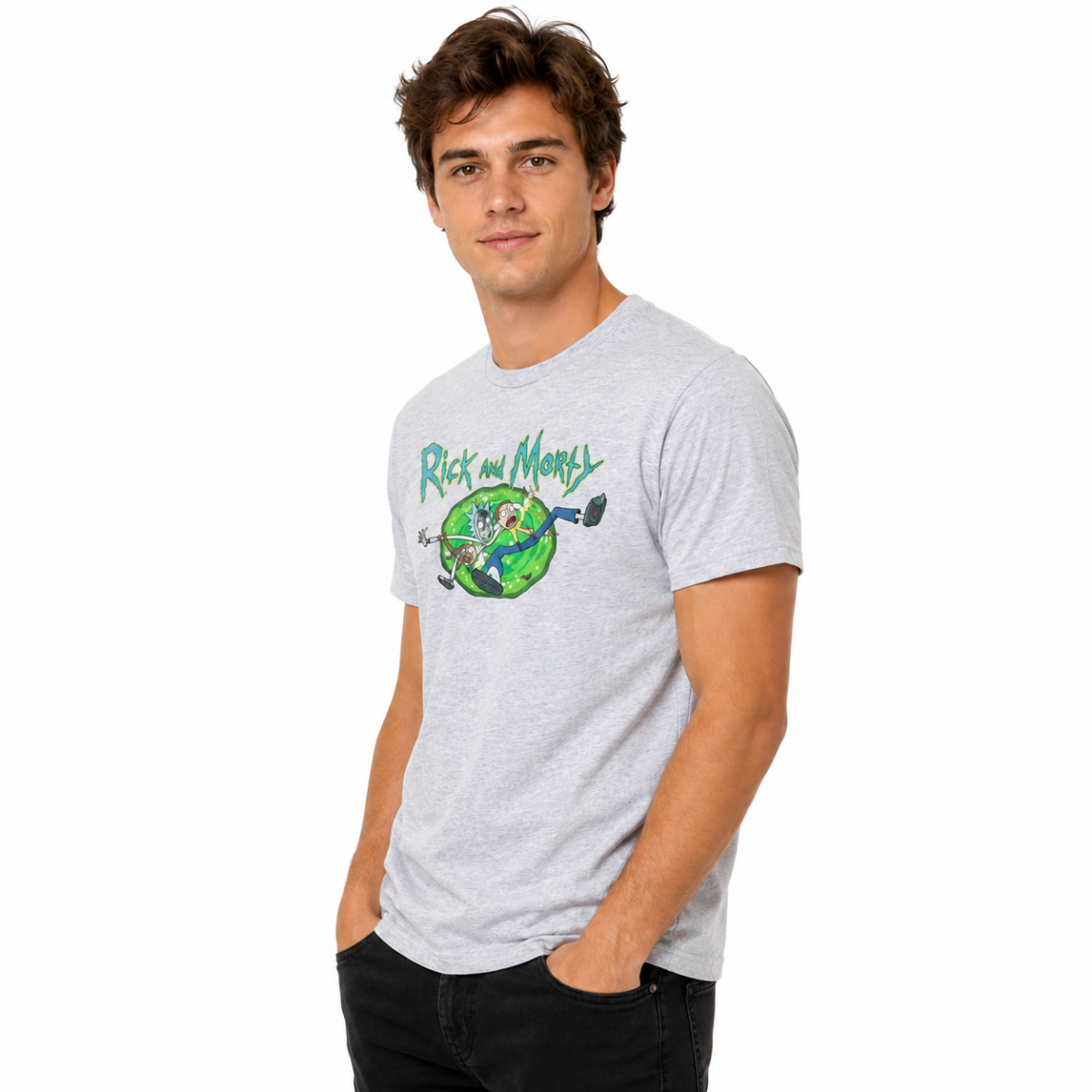 Men's Grey Printed T-Shirt