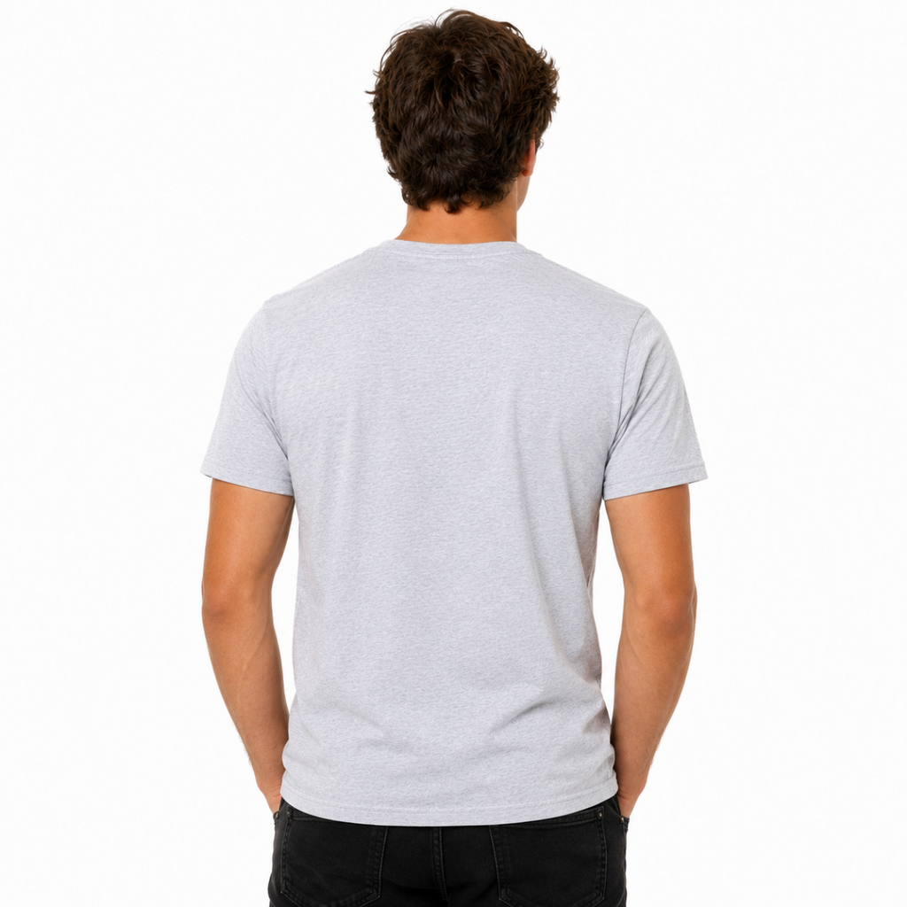 Men's Grey Printed T-Shirt