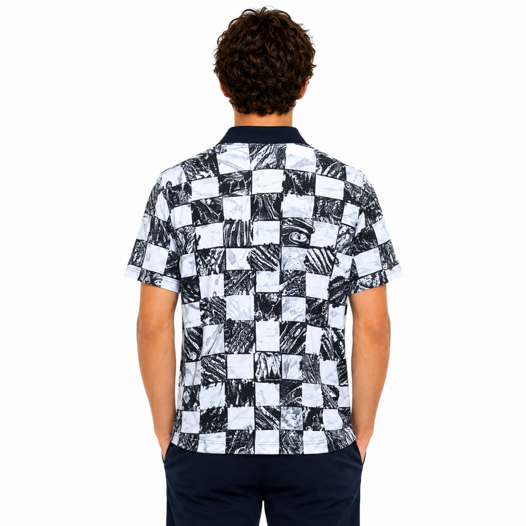 Men's Patterned Polo Shirt