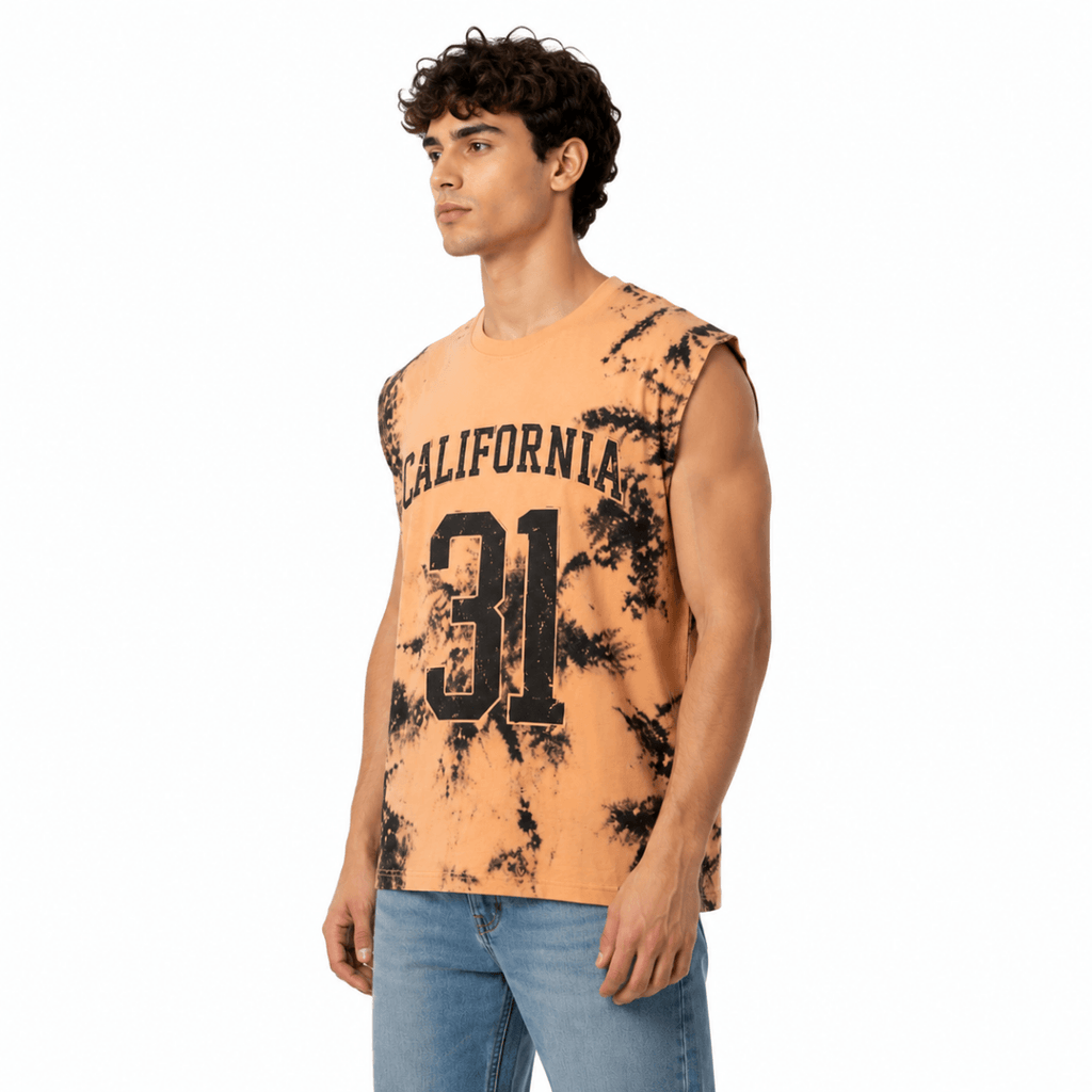Men's Sleeveless Tie-Dye T-Shirt