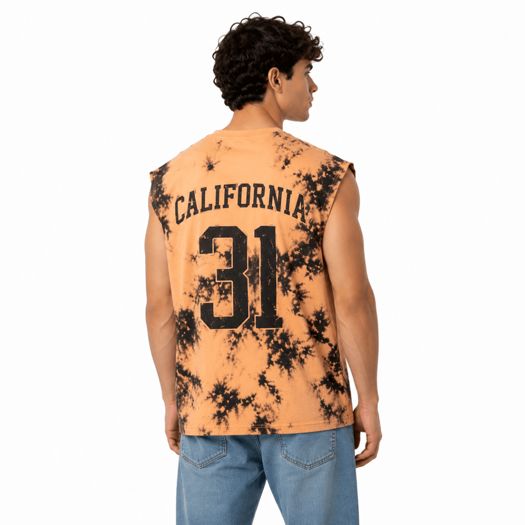 Men's Sleeveless Tie-Dye T-Shirt
