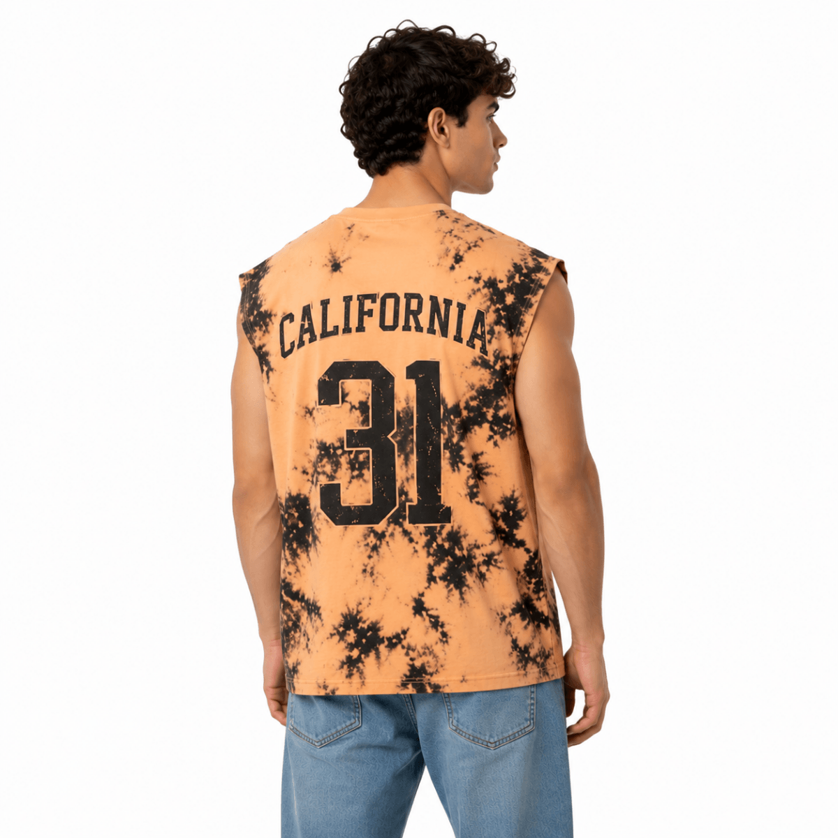 Men's Sleeveless Tie-Dye T-Shirt