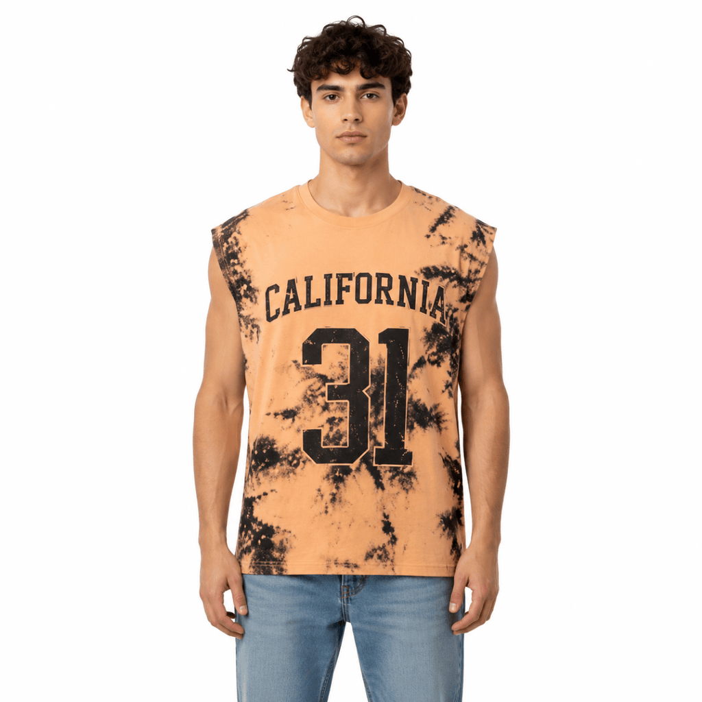Men's Sleeveless Tie-Dye T-Shirt