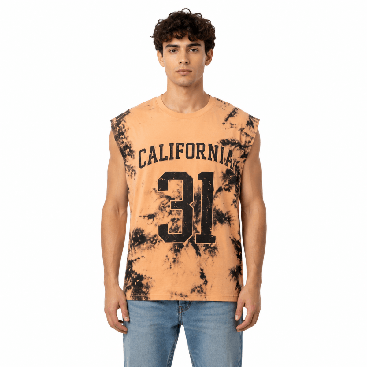 Men's Sleeveless Tie-Dye T-Shirt