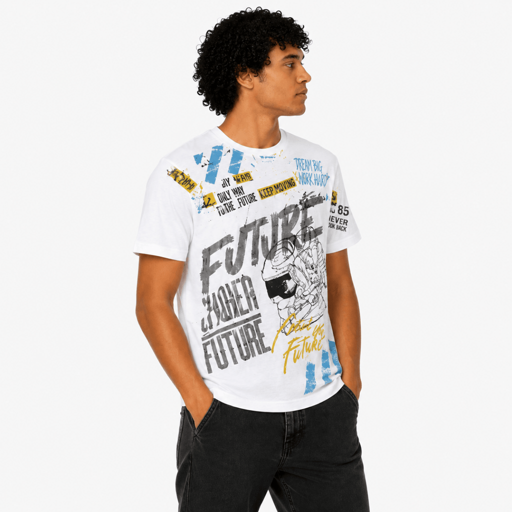 Men's Future Graphic Printed T-Shirt