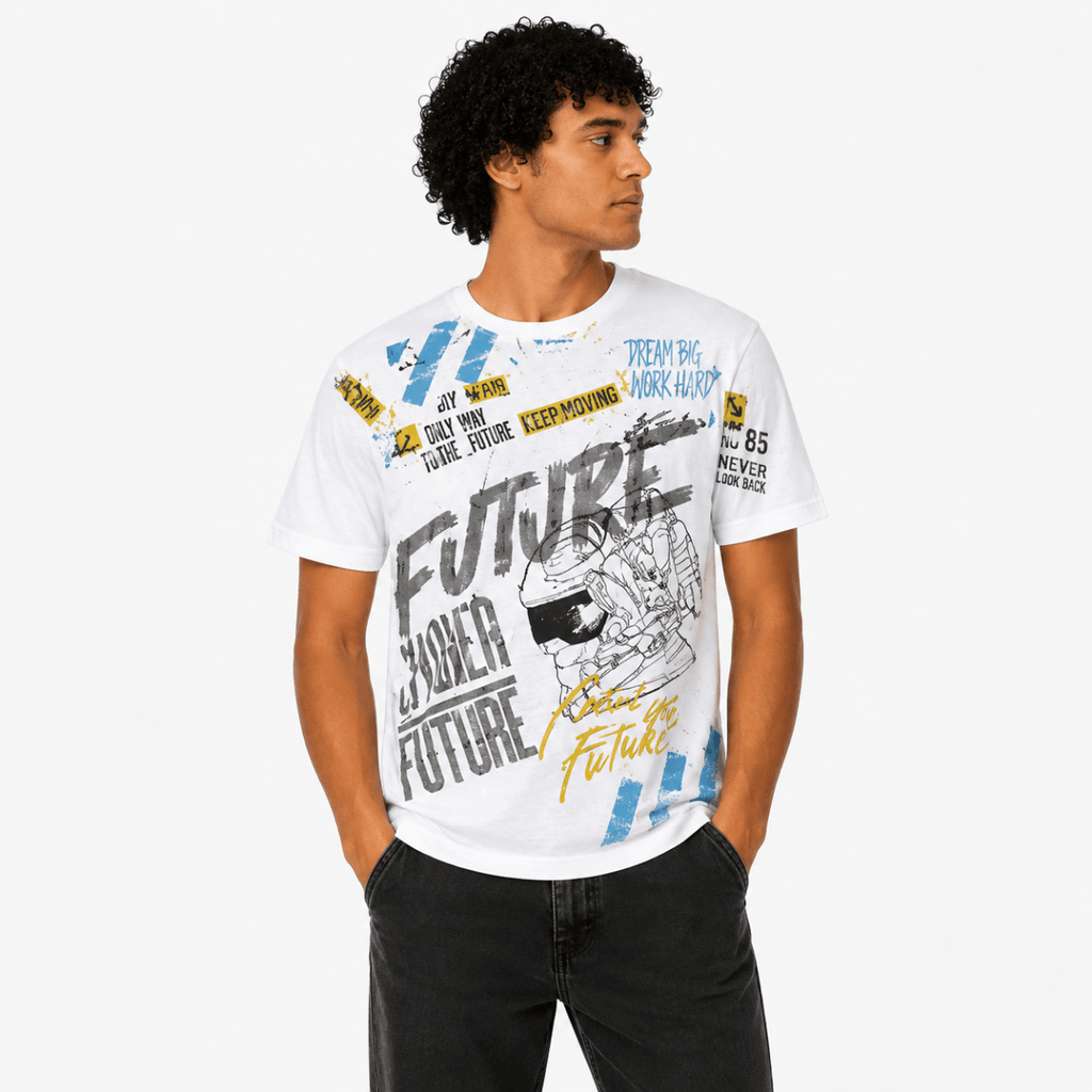 Men's Future Graphic Printed T-Shirt