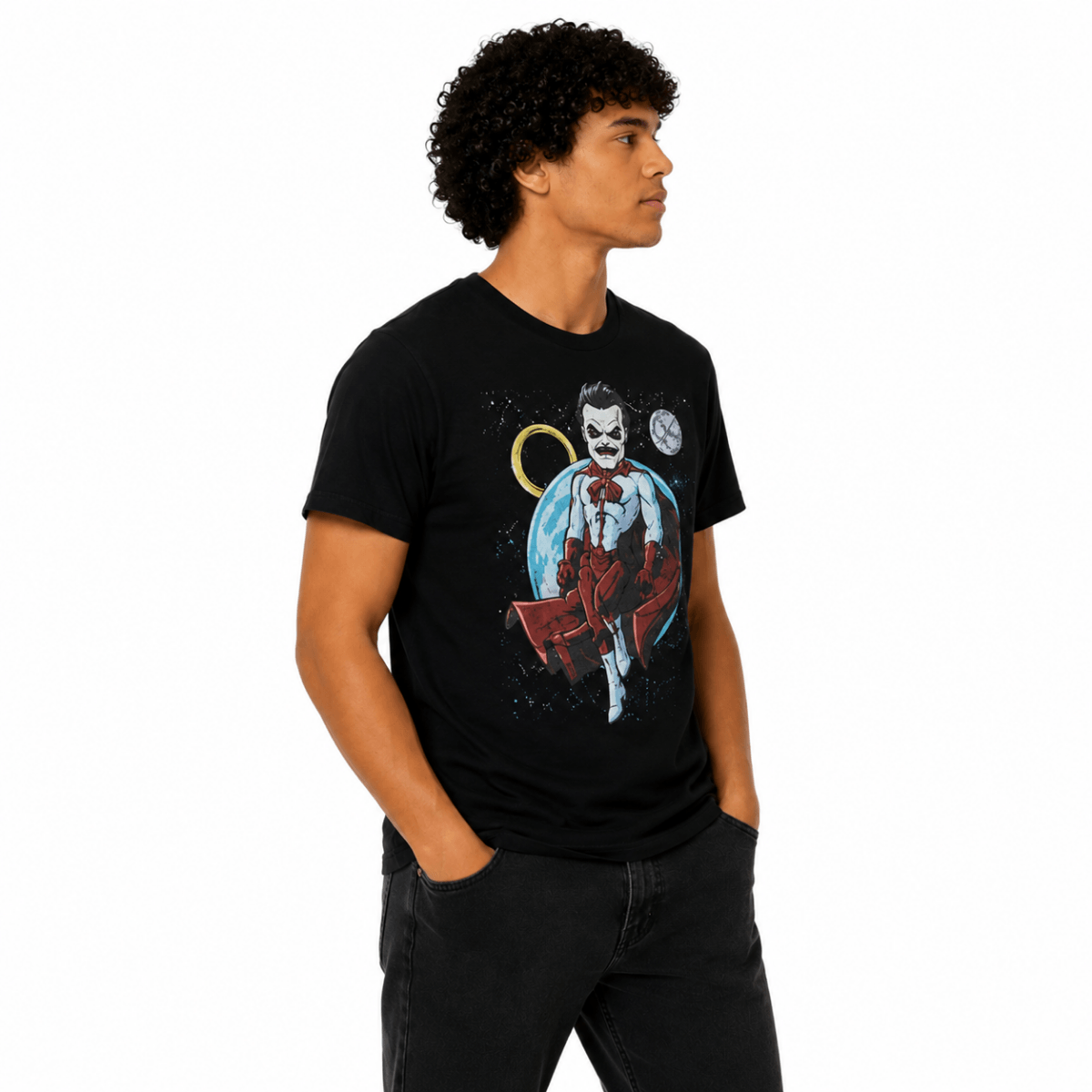 Men's Cosmic Graphic Printed T-Shirt