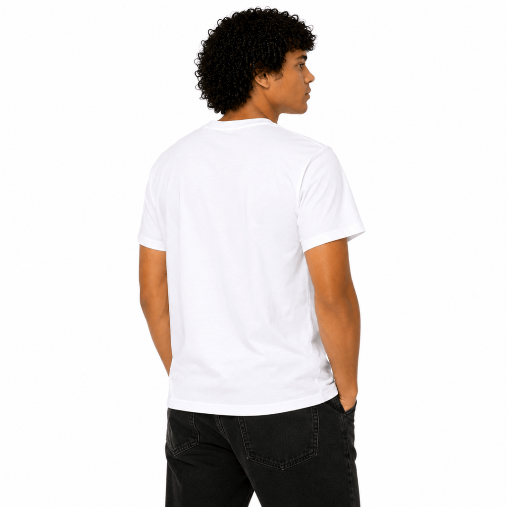 Men's White Printed T-Shirt